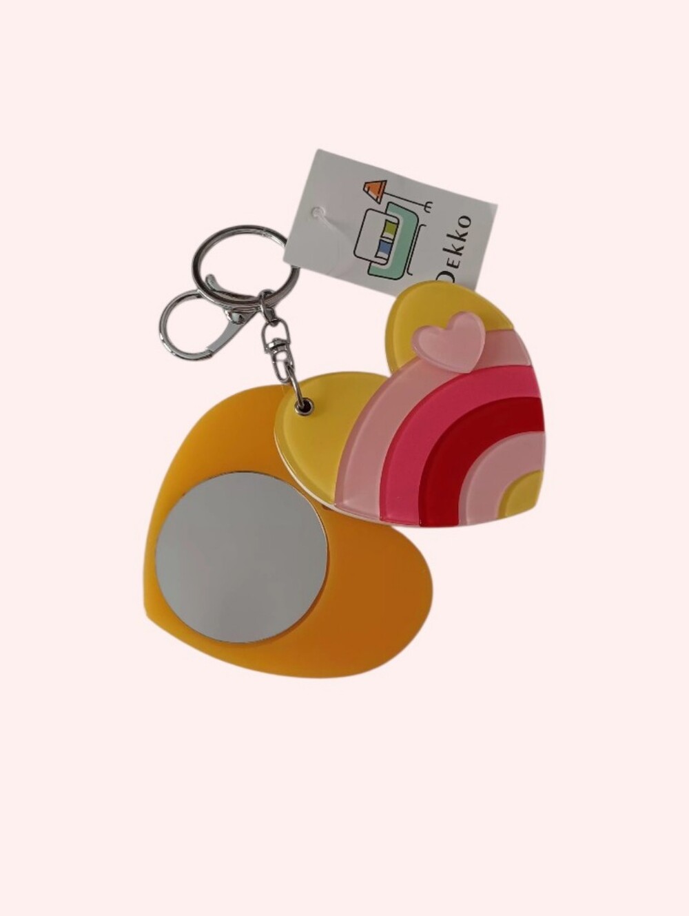 Rainbow Heart Keychain - Picture 2 of 9